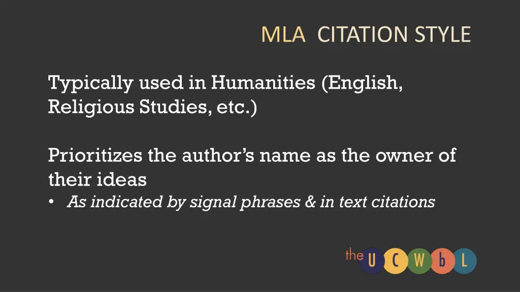 mla citation style