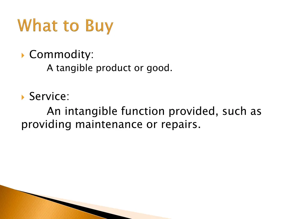 commodity a tangible product or good