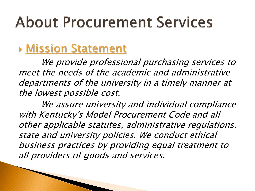 mission statement we provide professional