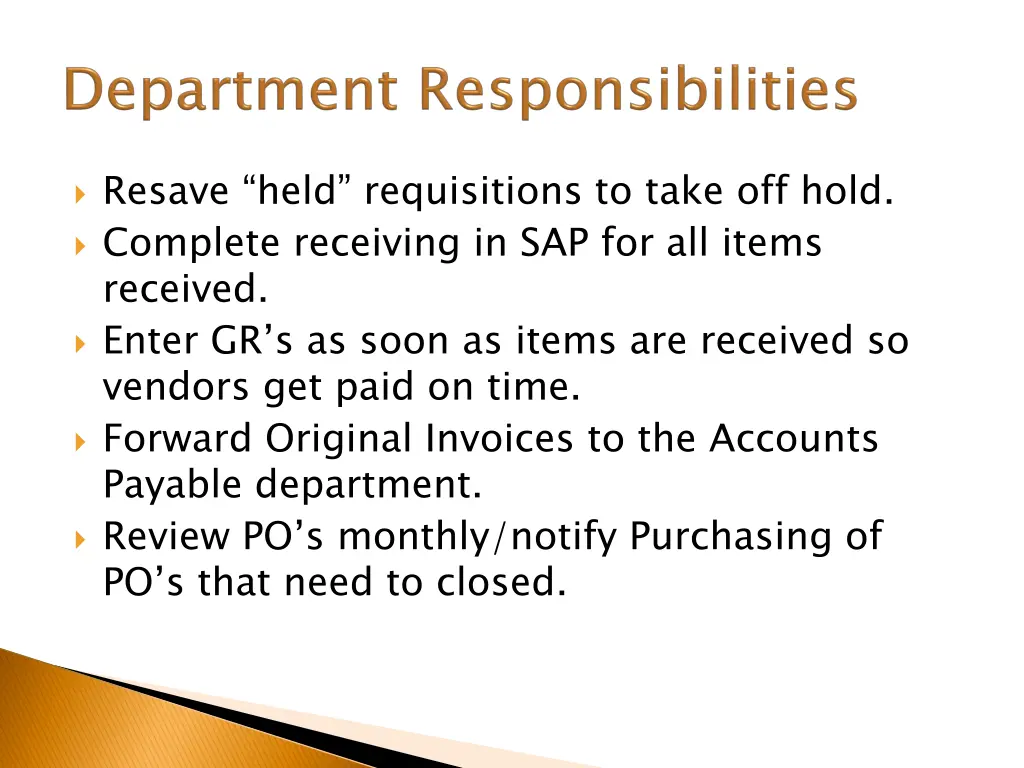 resave held requisitions to take off hold