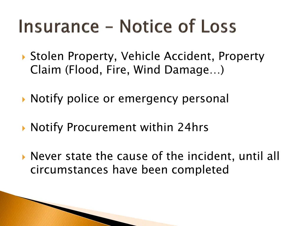 stolen property vehicle accident property claim