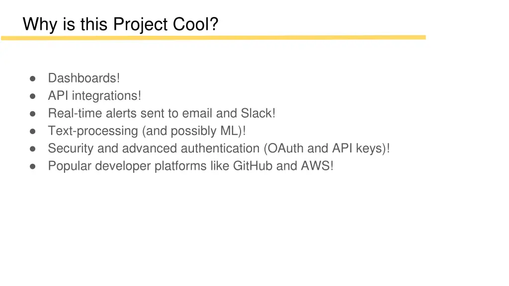 why is this project cool