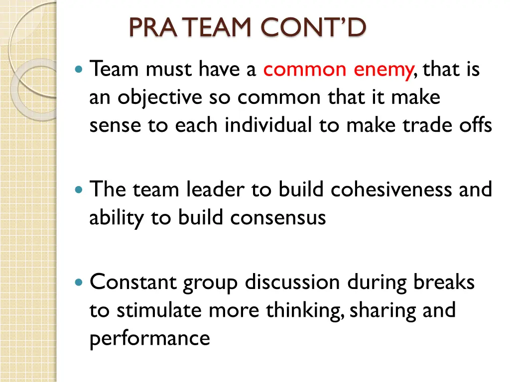 pra team cont d