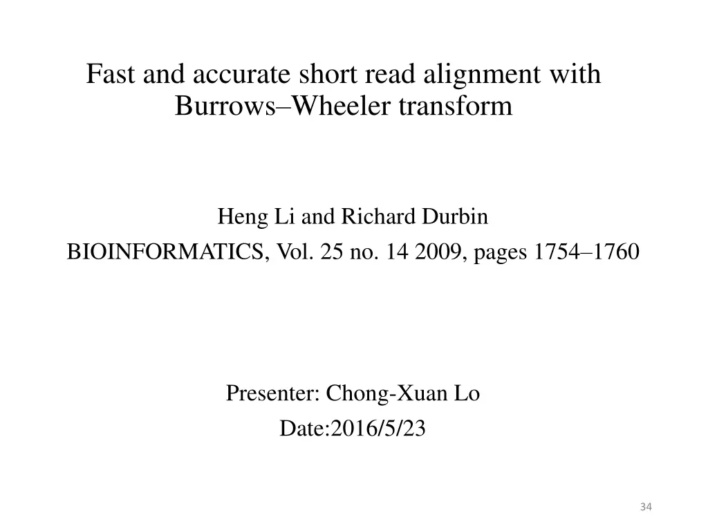 fast and accurate short read alignment with