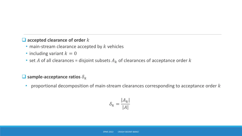 accepted clearance of order main stream clearance