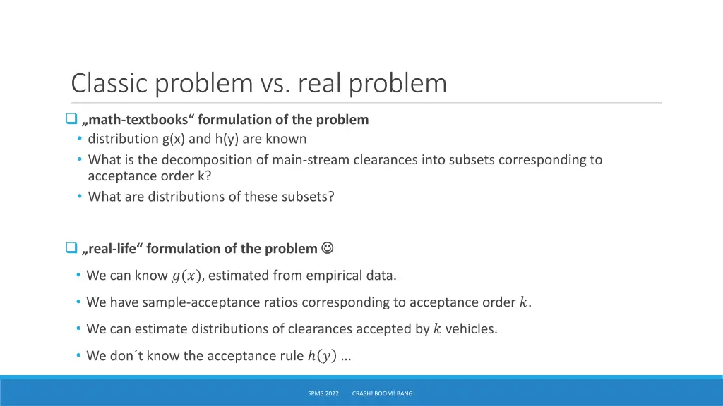 classic problem vs real problem