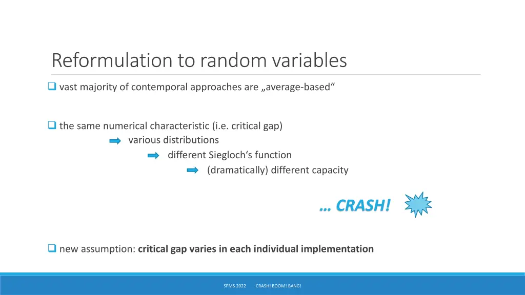 reformulation to random variables