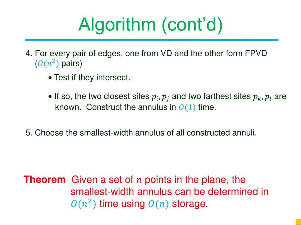 algorithm cont d