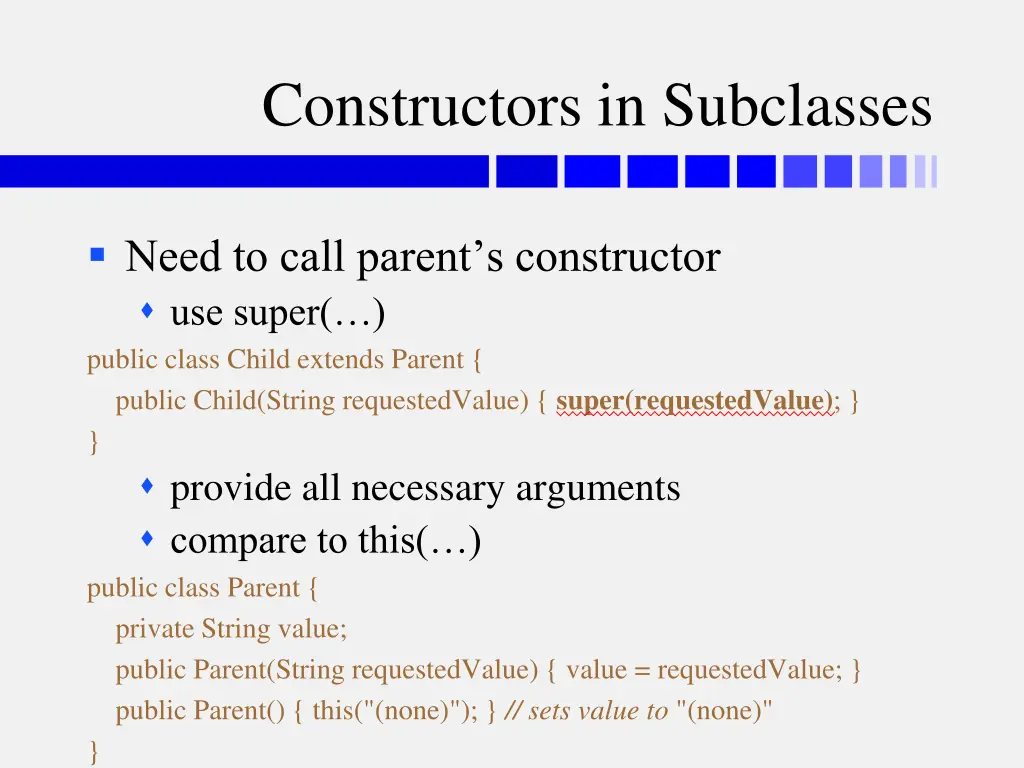 constructors in subclasses 1