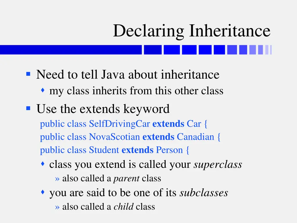 declaring inheritance