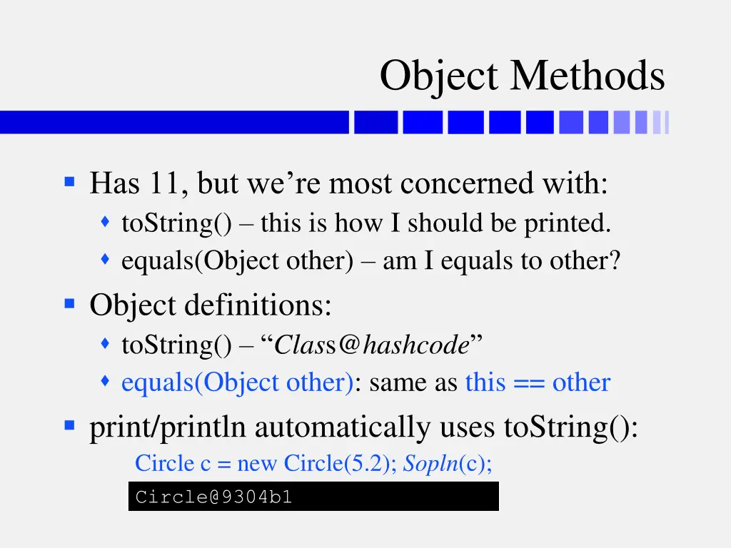 object methods