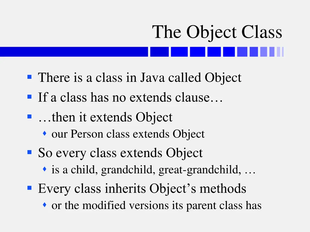 the object class