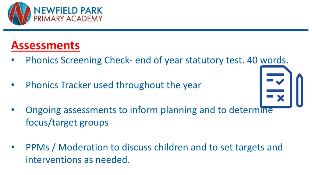 assessments phonics screening check end of year