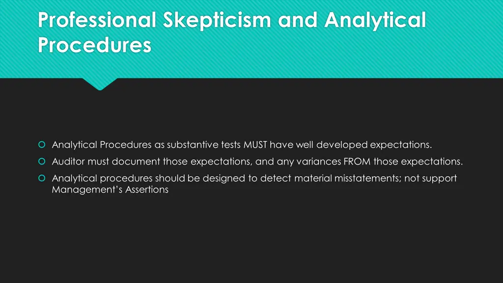 professional skepticism and analytical procedures