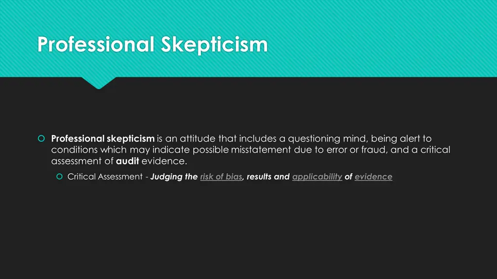 professional skepticism