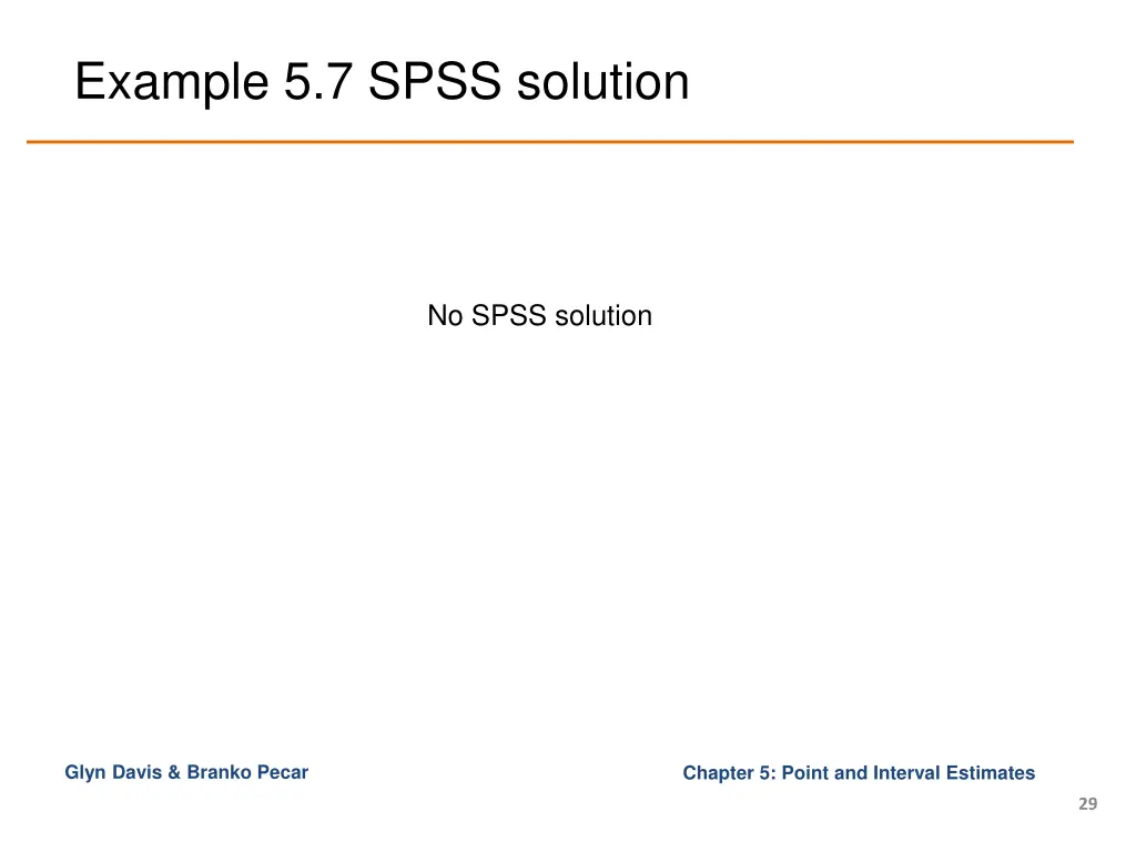 example 5 7 spss solution