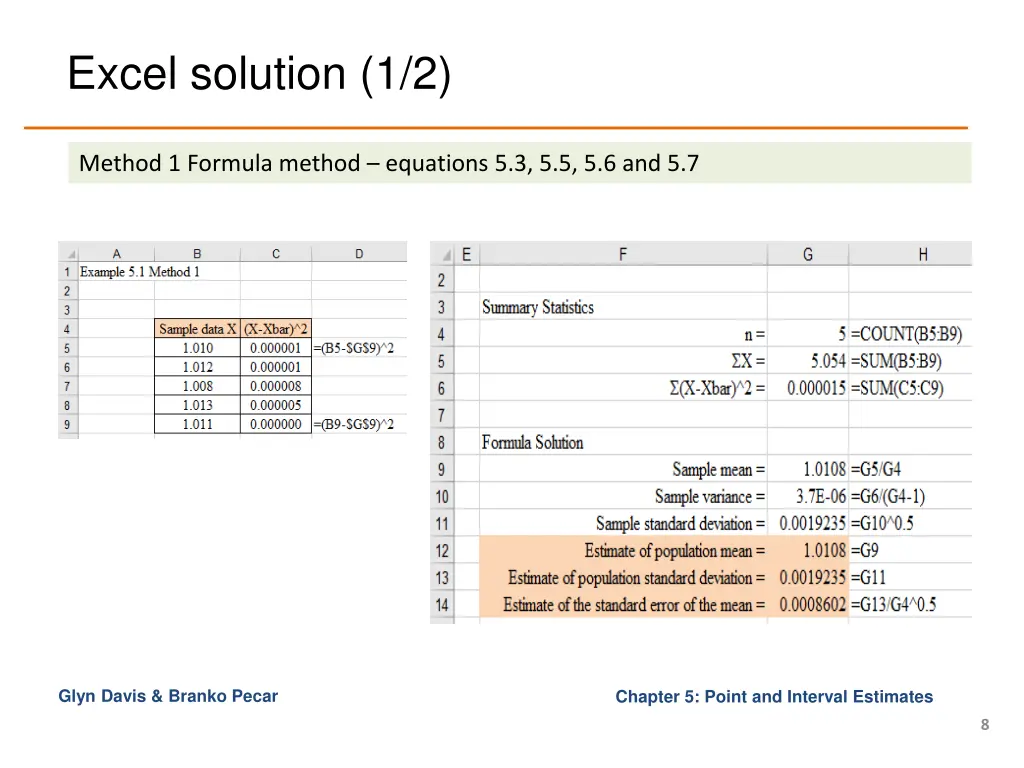 excel solution 1 2