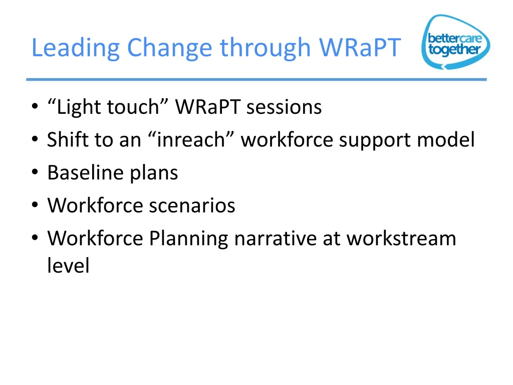 leading change through wrapt