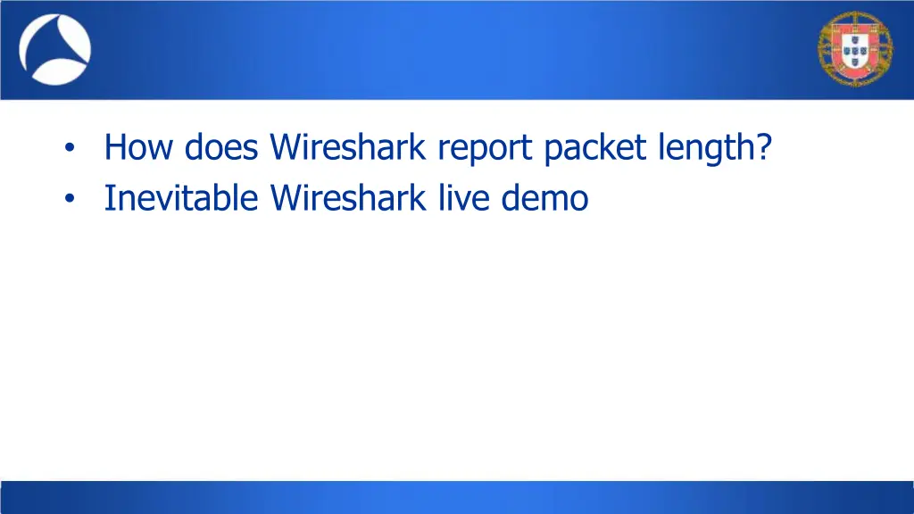 how does wireshark report packet length