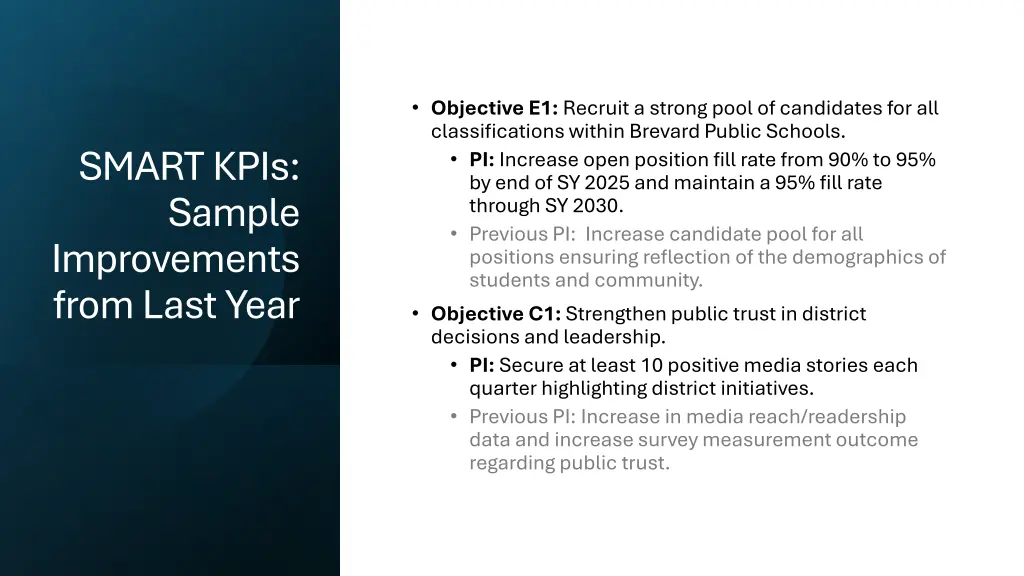 objective e1 recruit a strong pool of candidates