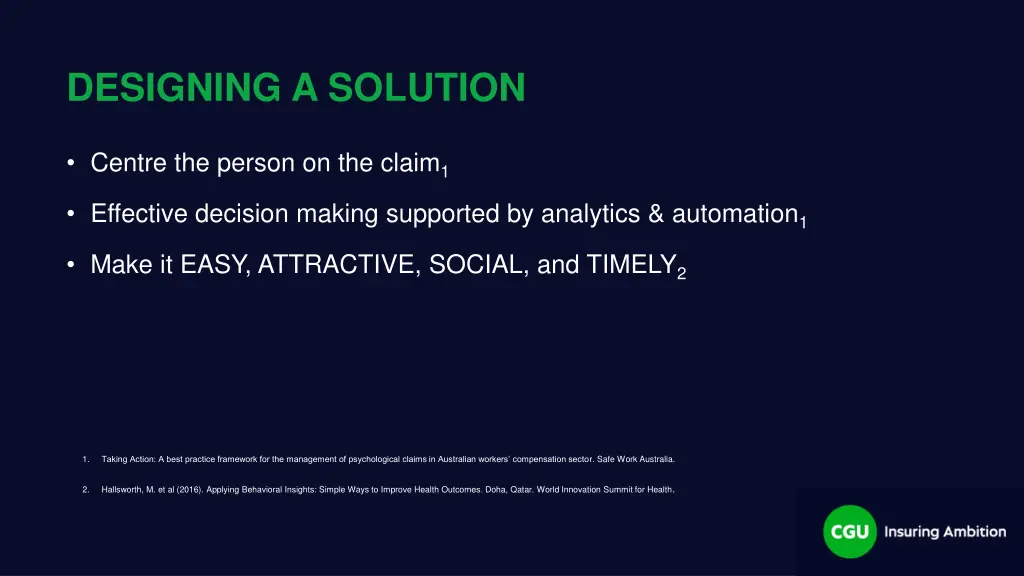 designing a solution