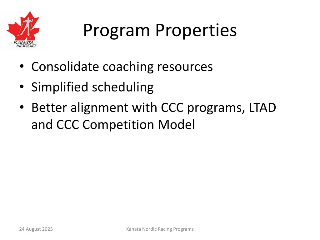 program properties