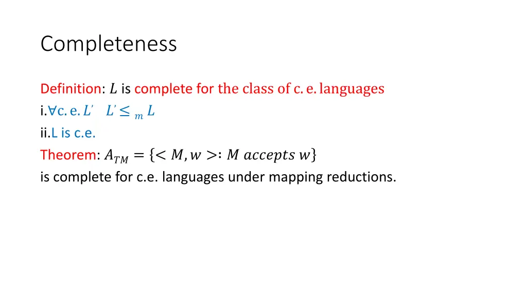 completeness 1