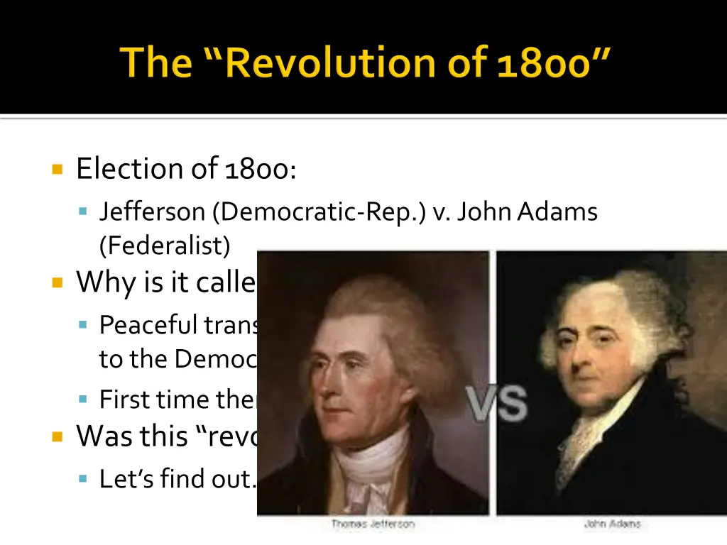 election of 1800 jefferson democratic rep v john