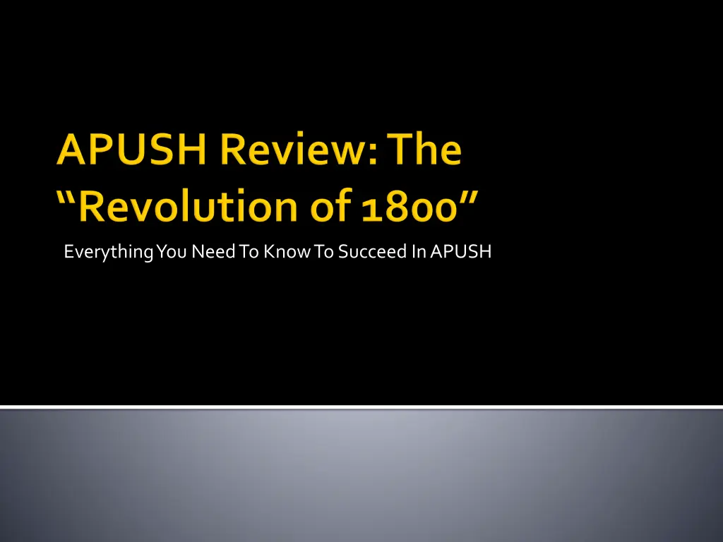everything you need to know to succeed in apush