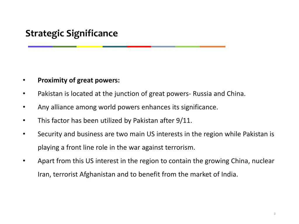 strategic significance