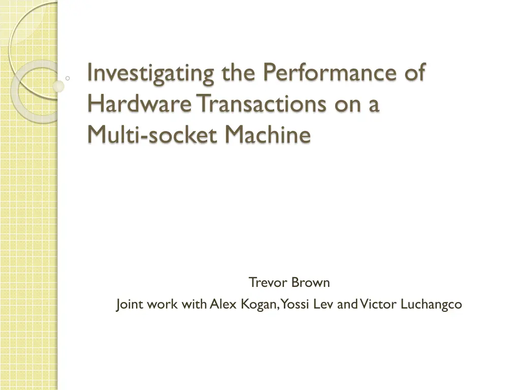 investigating the performance of hardware