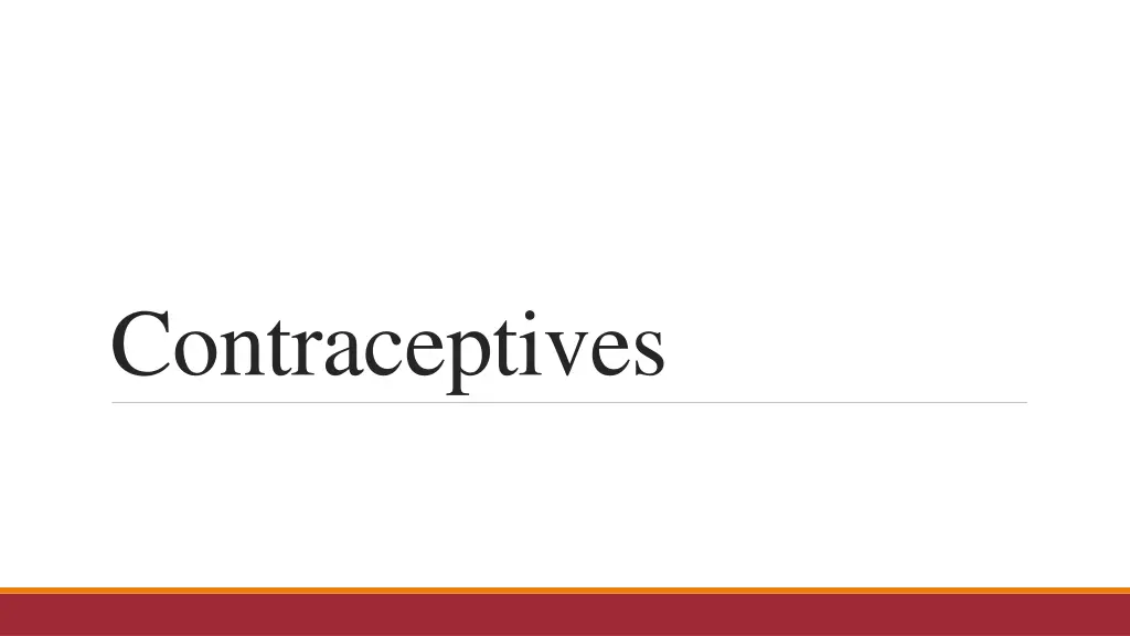 contraceptives