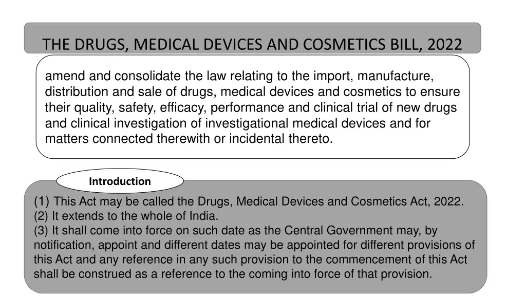 the drugs medical devices and cosmetics bill 2022