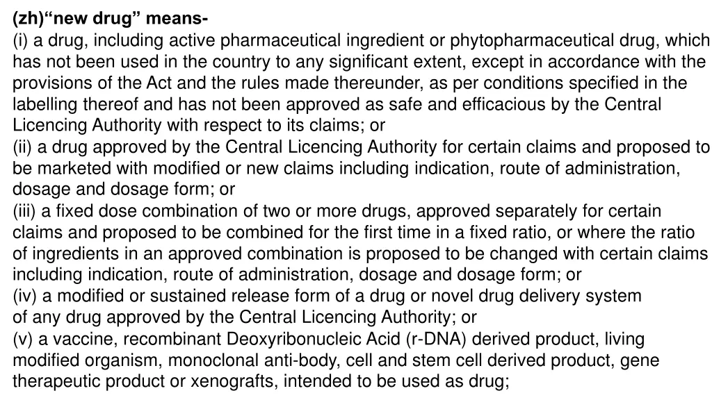 zh new drug means i a drug including active