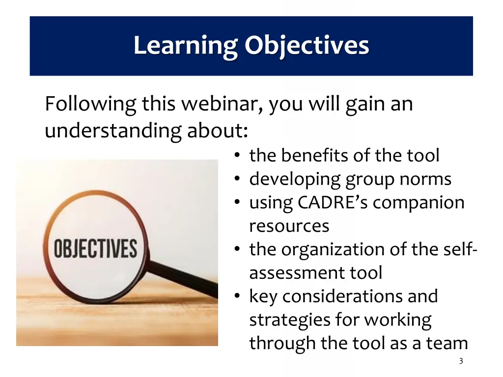 learning objectives