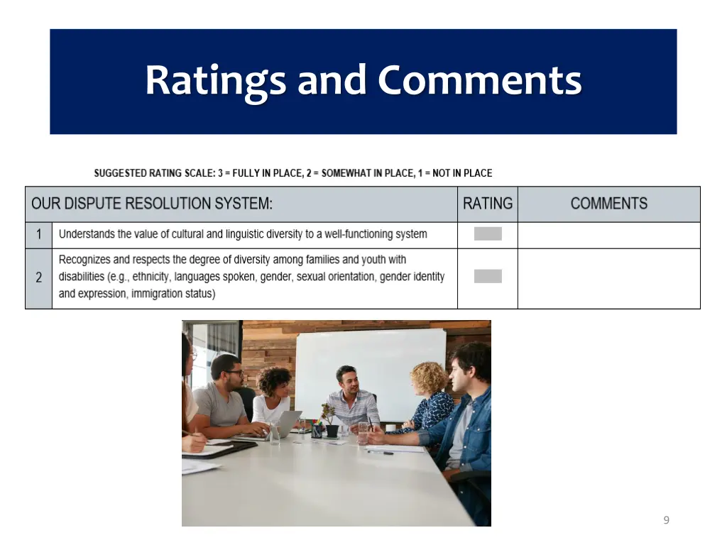 ratings and comments