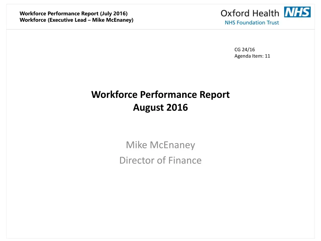 workforce performance report july 2016 workforce