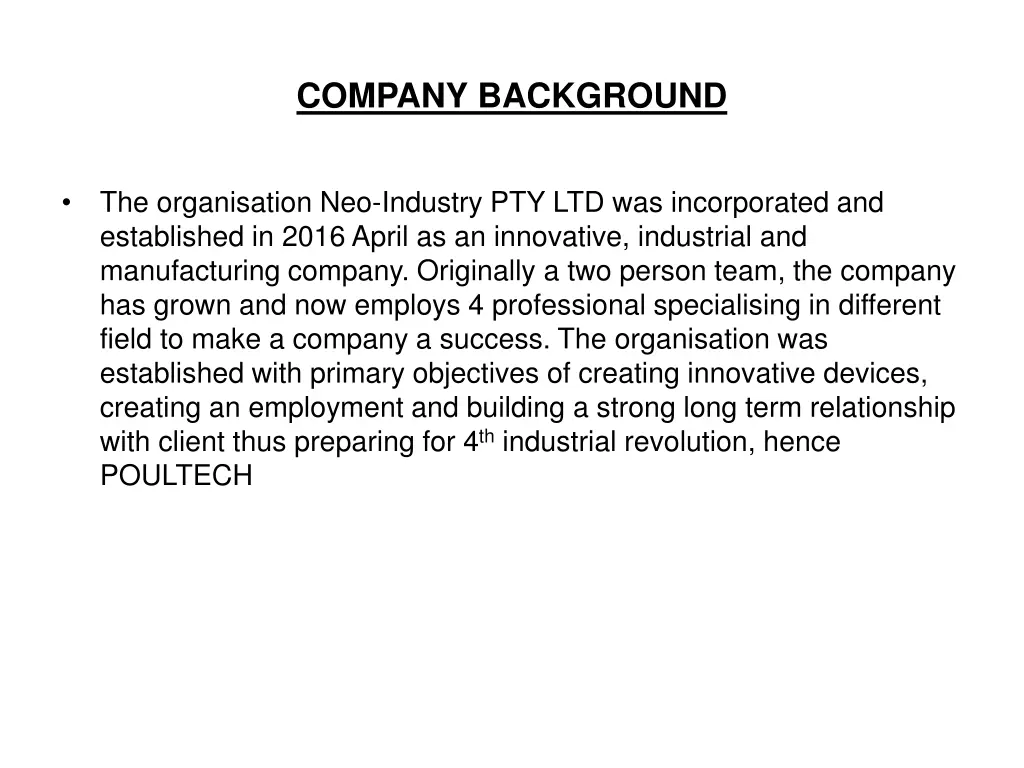 company background