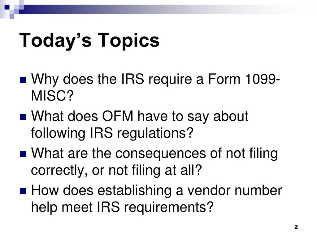 today s topics