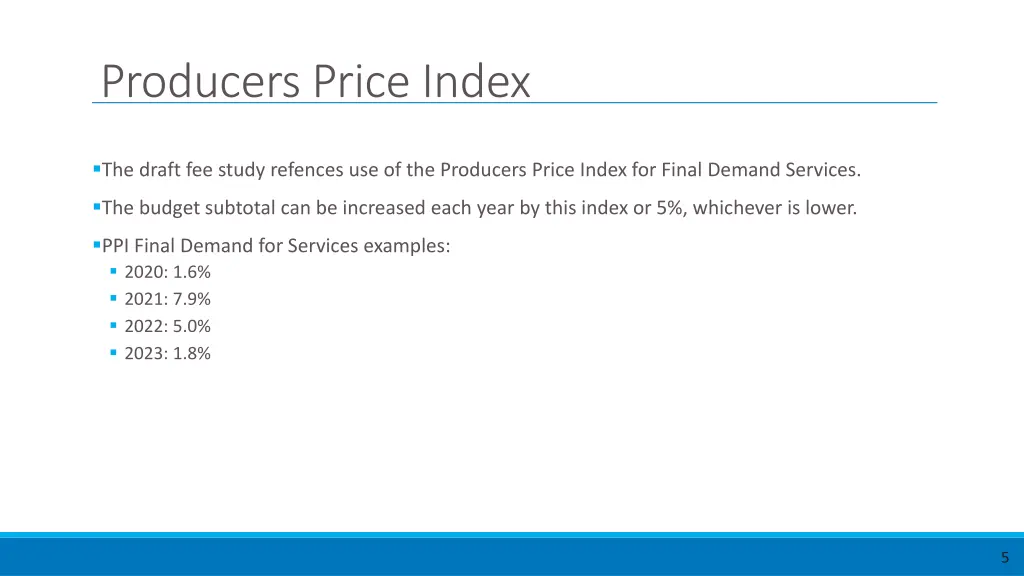 producers price index