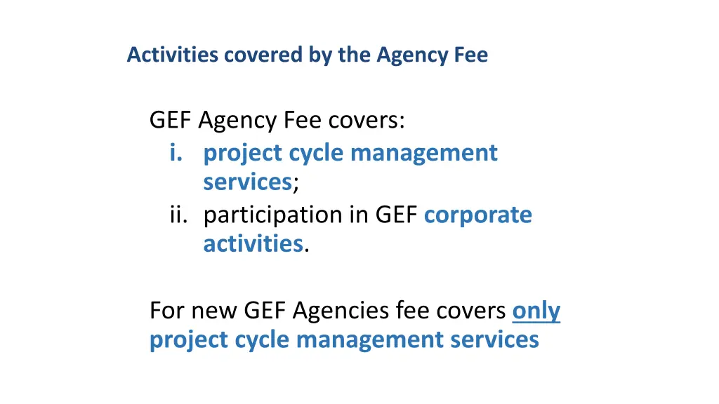 activities covered by the agency fee