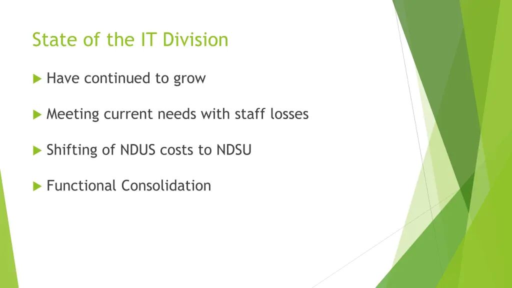 state of the it division