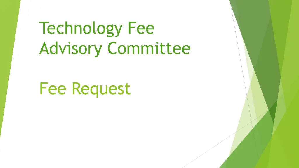 technology fee advisory committee