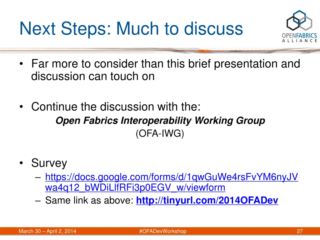 next steps much to discuss