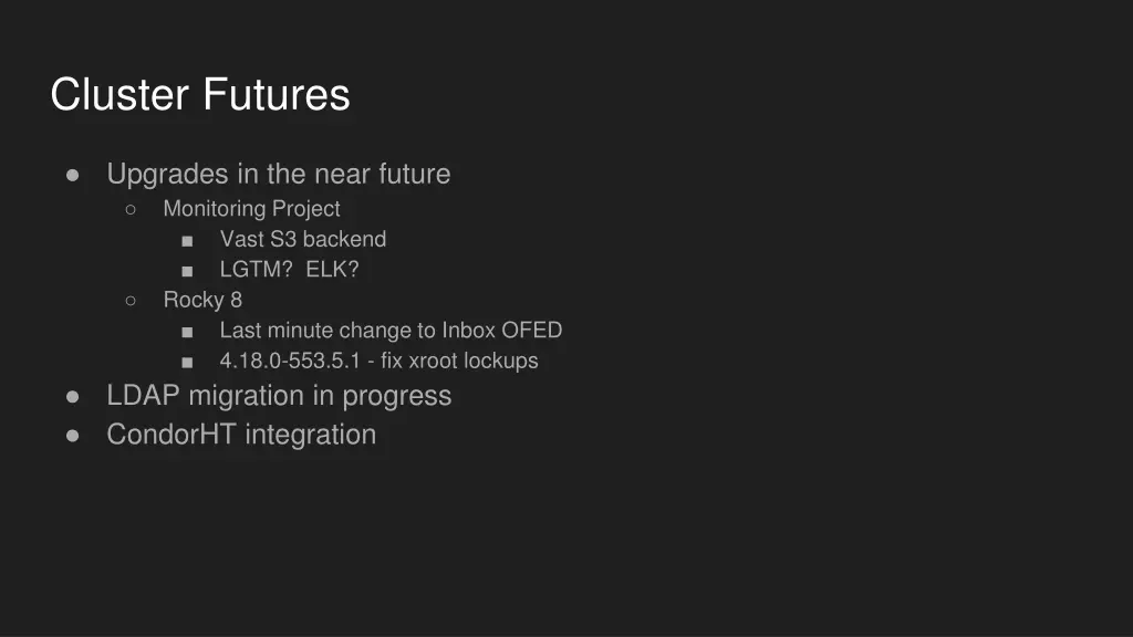 cluster futures