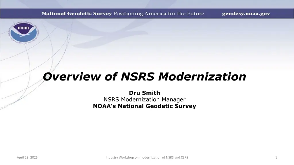 overview of nsrs modernization
