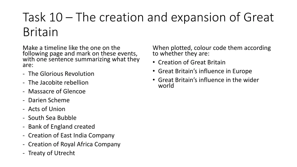 task 10 the creation and expansion of great