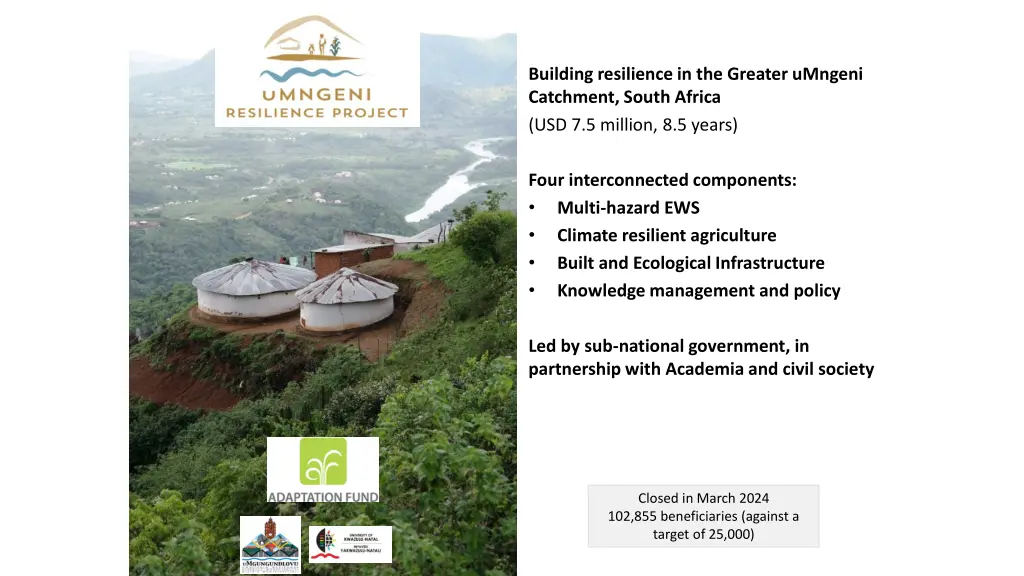 building resilience in the greater umngeni