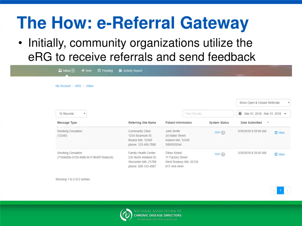 the how e referral gateway initially community