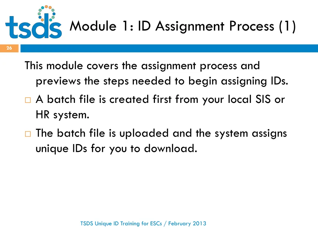 module 1 id assignment process 1
